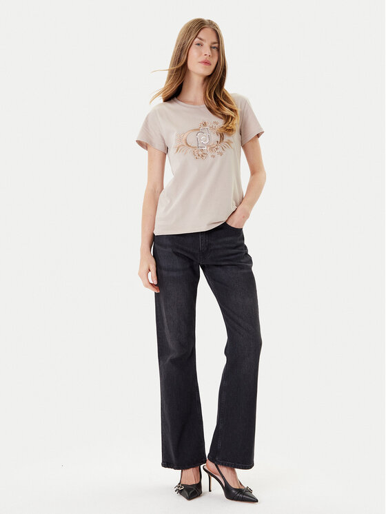Liu Jo Sport Liu Jo Sport T-Shirt TF5162 JS923 Beżowy Regular Fit