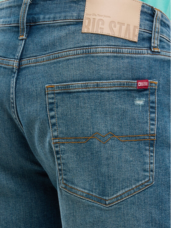 BIG STAR BIG STAR Szorty jeansowe ADEN Niebieski Slim Fit