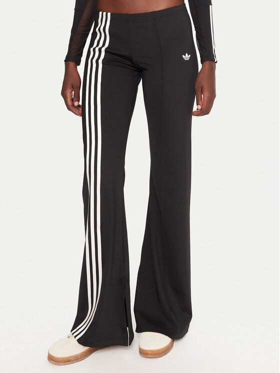 adidas adidas Legingi Ribbon Off Placed 3-Stripes JX2697 Melns Flared Fit