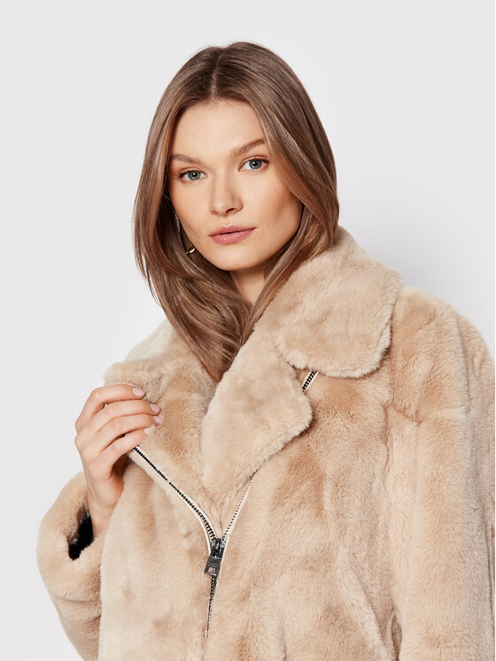 Zadig&Voltaire Futro Freeze WKCE0606F Beżowy Regular Fit | Modivo.pl