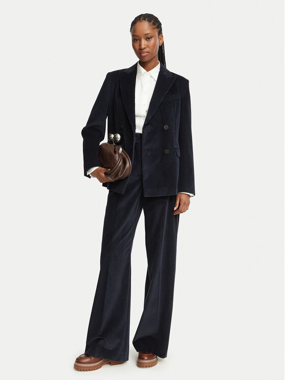 Weekend Max Mara Weekend Max Mara Spodnie materiałowe Tania 2625136012 Granatowy Regular Fit
