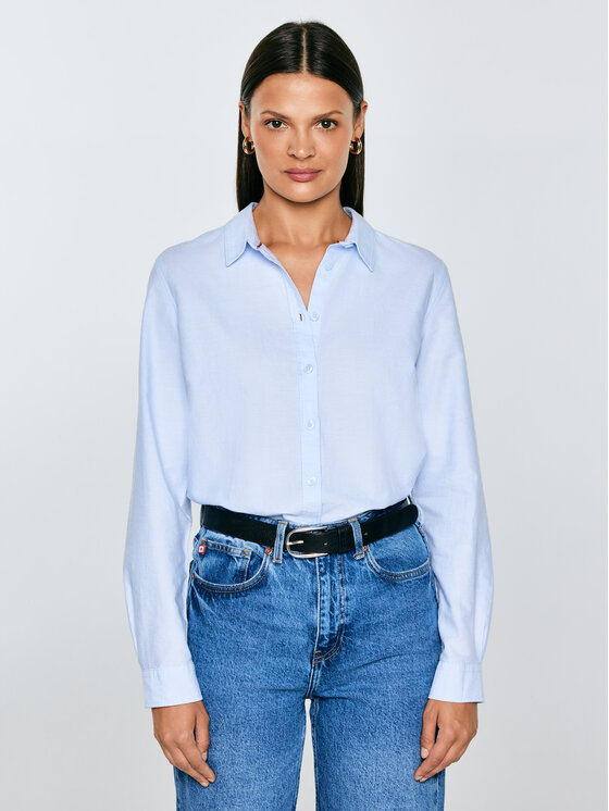 BIG STAR BIG STAR Koszula HANSAI Niebieski Comfort Fit