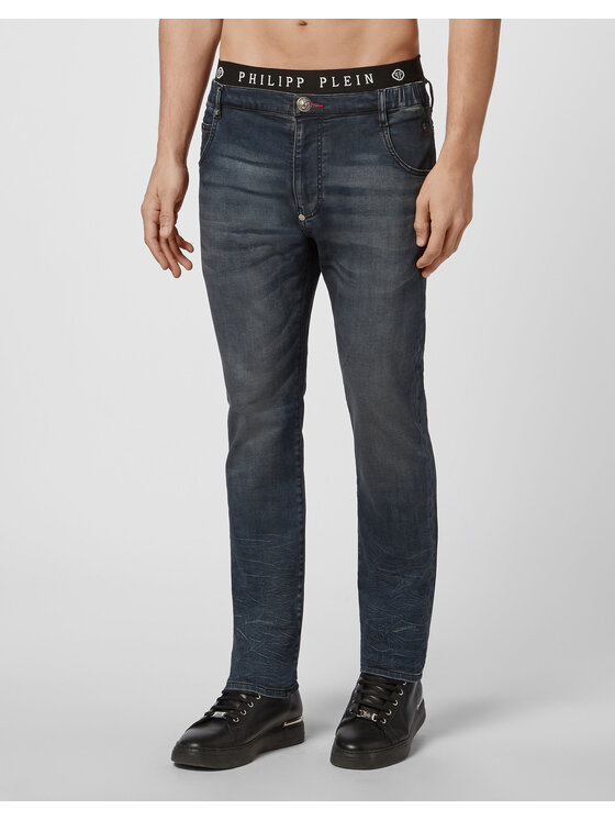 PHILIPP PLEIN PHILIPP PLEIN Džínsy 5415 Sivá Jogger Fit