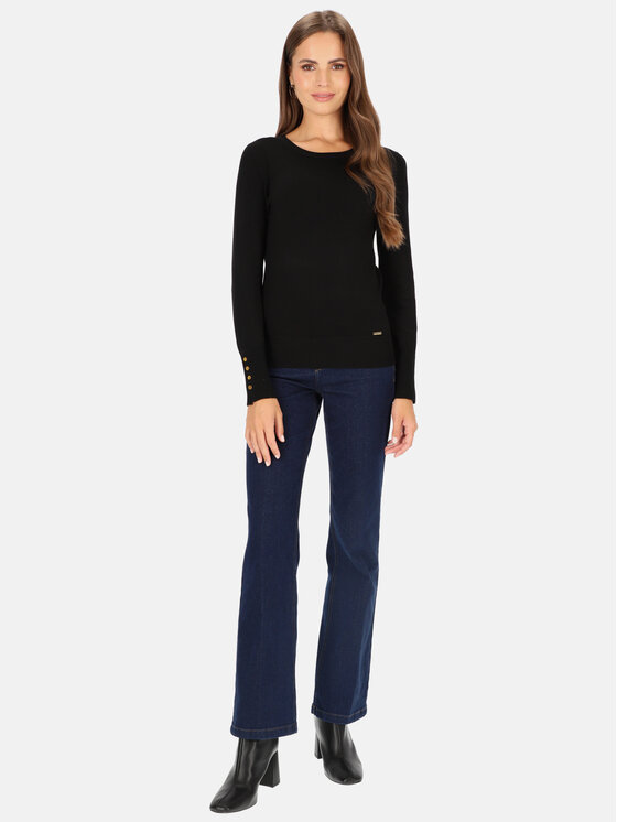 L’AF L’AF Sweter Sana Czarny Regular Fit