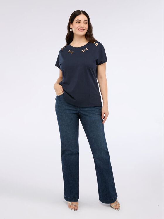 Fiorella Rubino Fiorella Rubino Jeansy P402T004898N034 Niebieski Flare Fit