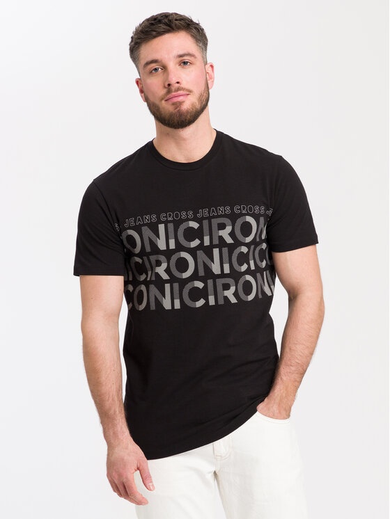 Cross Jeans Cross Jeans T-Shirt 15798-020 Czarny Regular Fit
