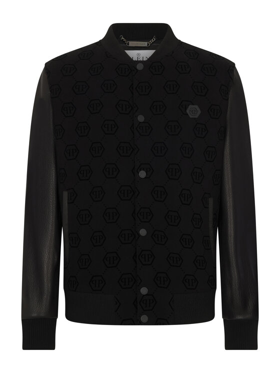 PHILIPP PLEIN PHILIPP PLEIN Kurtka bomber 29814 Czarny Regular Fit