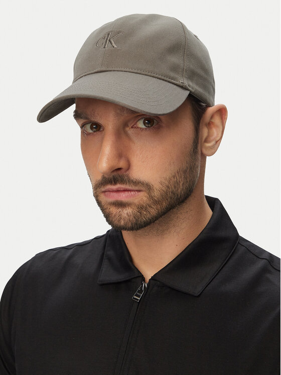 Calvin Klein Calvin Klein Cepure ar nagu Monogram Embroidery Baseball Cap LV04G5002G Pelēks