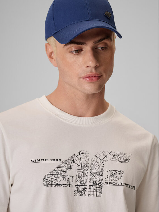 4F 4F T-Shirt CITY Biały Regular Fit