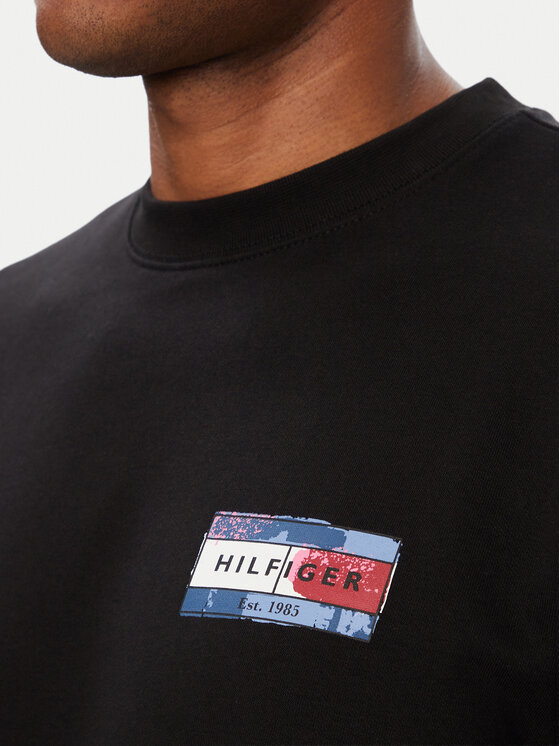 Tommy Hilfiger Tommy Hilfiger Sweatshirt MW0MW44936 Schwarz Regular Fit