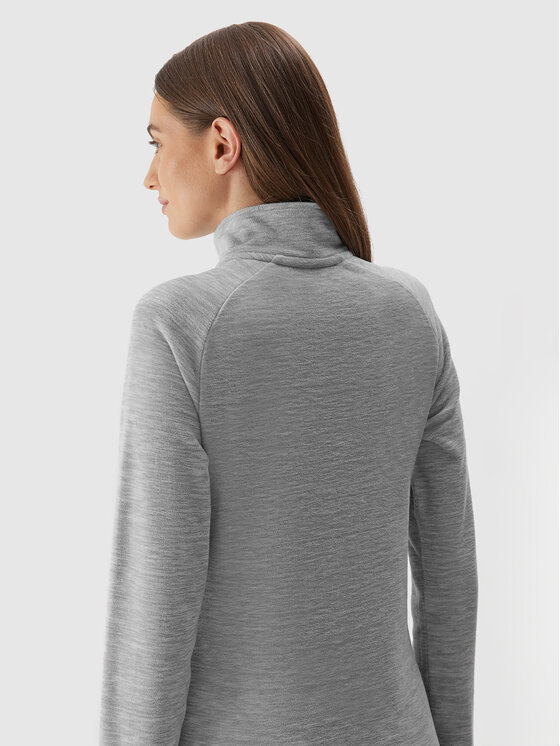 4F 4F Fleecejacke 4FAW23TFLEF146 Grau Regular Fit