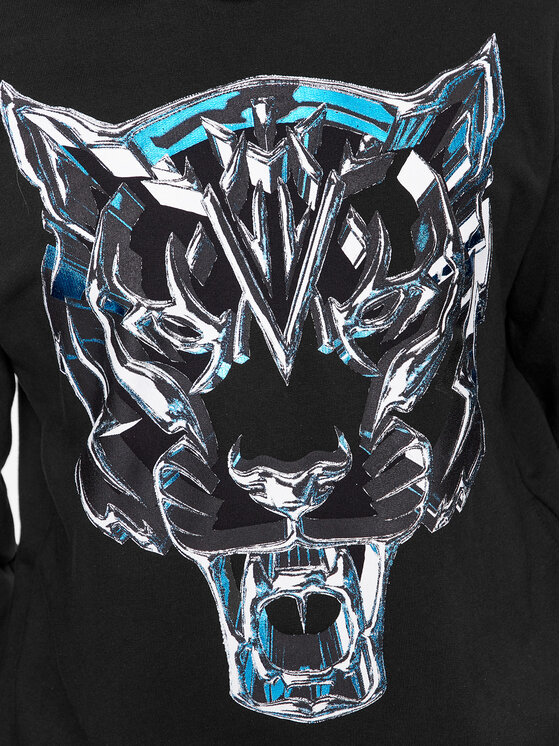 Plein Sport Plein Sport Μπλούζα Hoodie Sweatshirt Chrome Tiger AACC MJB3163 SJO001N Μαύρο Regular Fit