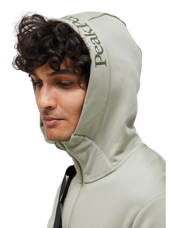 Peak Performance Peak Performance Bluza Rider Tech Zip Hood Zielony Standard Fit