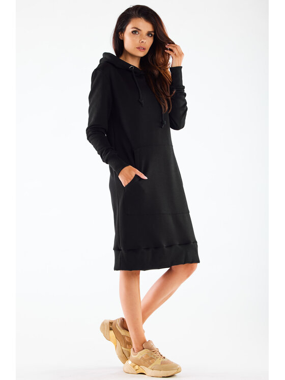 Infinite You Infinite You Sukienka dzianinowa M273 Czarny Basic Fit