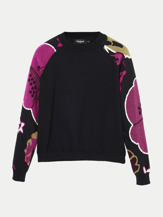 Desigual Desigual Sweter Barrie 24WWJF24 Czarny Regular Fit