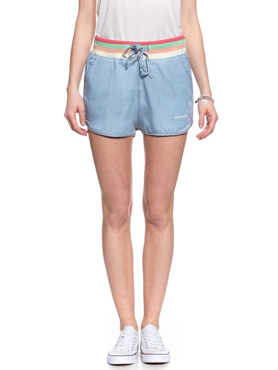 Wrangler Wrangler Szorty materiałowe TENCEL SHORT Kolorowy Regular Fit