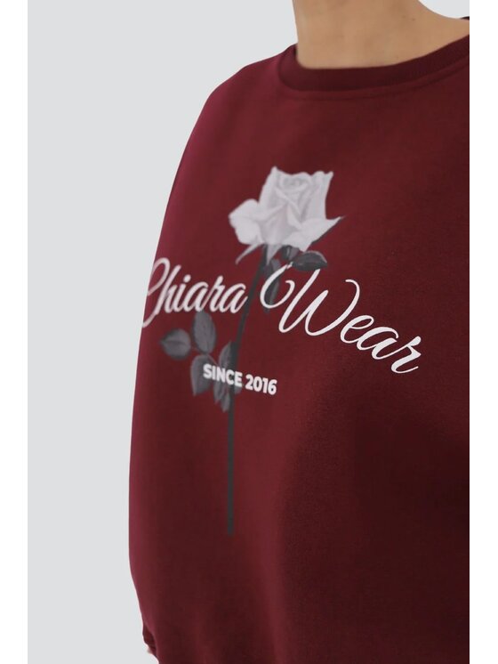 Chiara Wear Chiara Wear Bluza Bluza damska oversize ROSE Bordowy Oversize