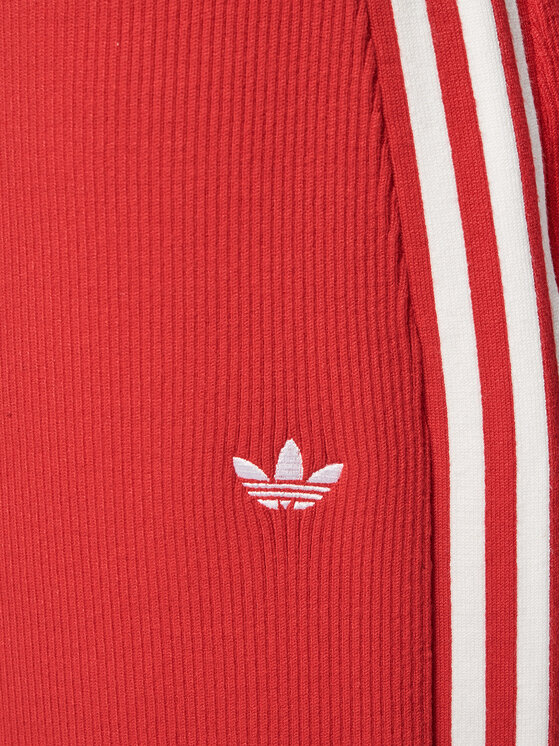 adidas adidas Puzdrová sukňa adicolor Knit 3-Stripes JW2660 Červená Regular Fit