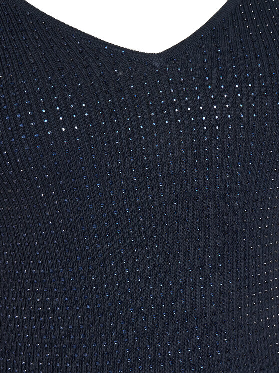 Fracomina Fracomina Top FR25ST4006K410J9 Mornarsko modra Slim Fit