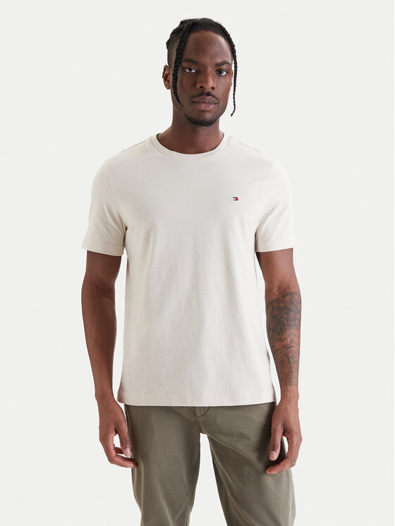 Tommy Hilfiger T-Shirt Ess Seasonal MW0MW39995 Beżowy Regular Fit