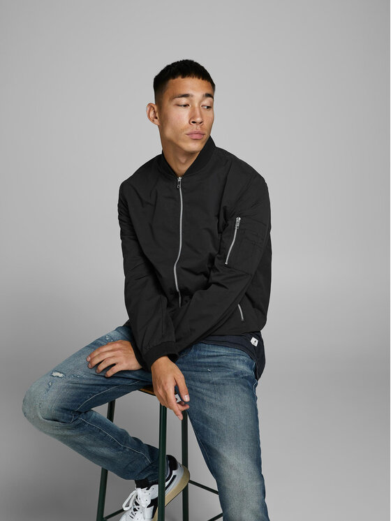 Jack & Jones Jack & Jones Bundy bomber Rush 12165203 Čierna Regular Fit
