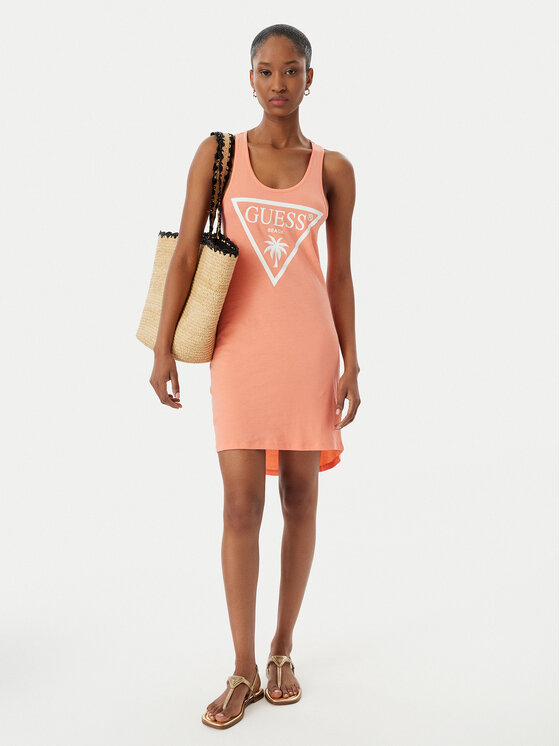 Guess Guess Плажна рокля E3GP03 JA914 Оранжев Regular Fit