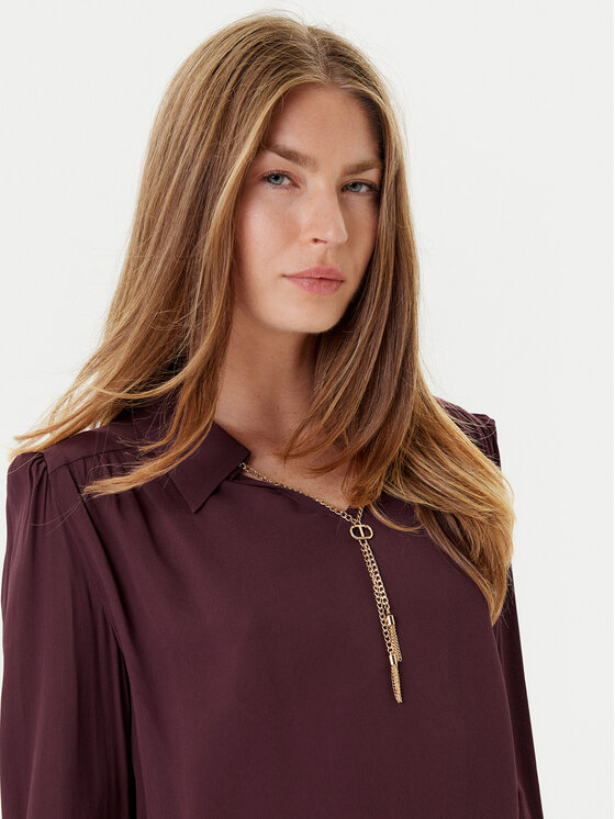 TWINSET TWINSET Bluse 252TP2291 Dunkelrot Loose Fit