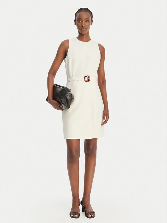 HUGO HUGO Rochie cocktail Kidenna 50559186 Écru Regular Fit