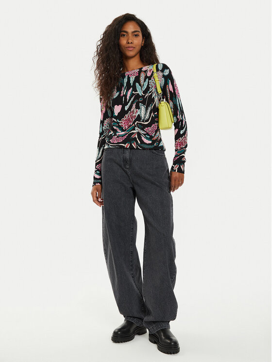 Desigual Desigual Sweter Manchester 24WWJF41 Czarny Regular Fit