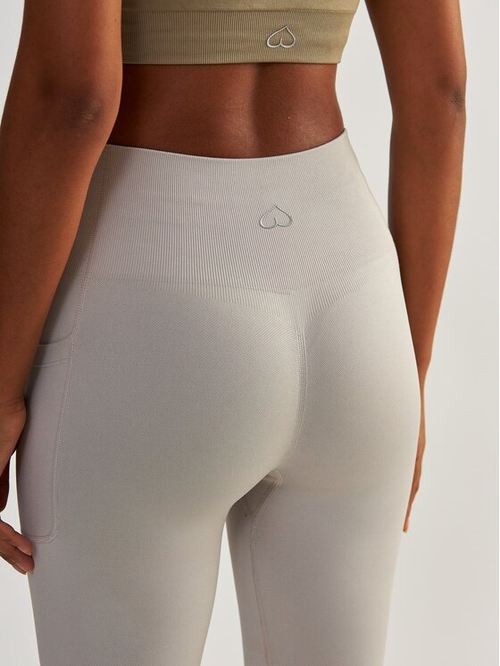 BeShaped BeShaped Legginsy z Kieszeniami Lift Me Up Szary Shaping Fit