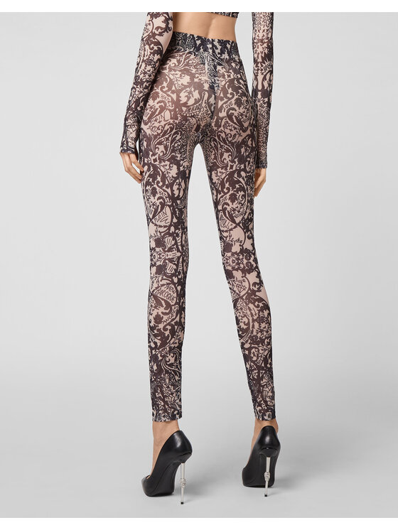 PHILIPP PLEIN PHILIPP PLEIN Leggings 2307 Écru Skin Tight Fit