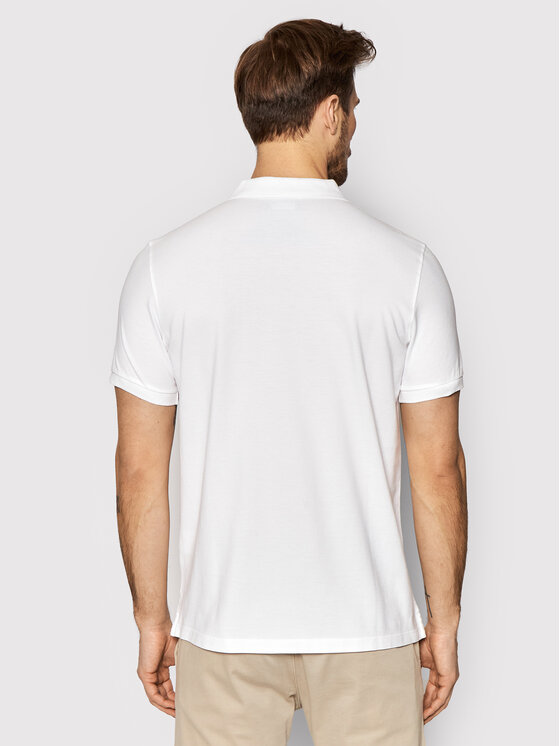 Marc O'Polo Marc O'Polo Тениска с яка и копчета B21 2266 53000 Бял Regular Fit