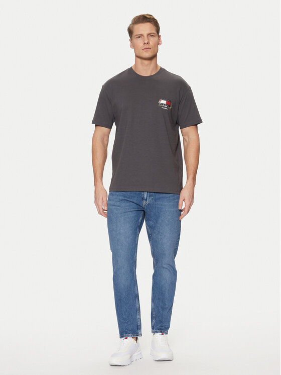 Tommy Jeans Tommy Jeans T-shirt Novelty DM0DM20351 Siva Relaxed Fit