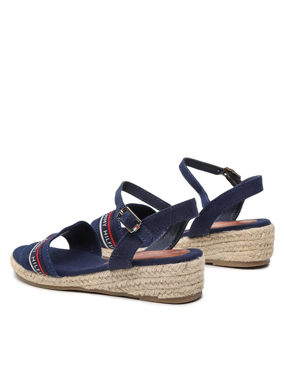 Tommy Hilfiger Tommy Hilfiger Espadrilles Rope Wedge Sandal T3A7-32777-0048 M Sötétkék