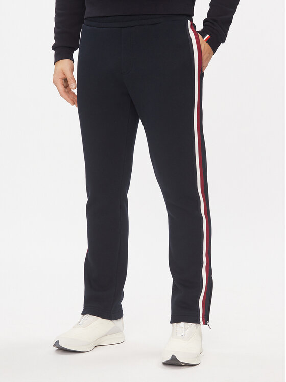 Tommy Hilfiger Sportinės kelnės Bold Global Stripe MW0MW32677 Tamsiai ...