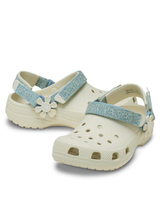 Crocs Crocs Nazouváky Clsc Dnm Flwr Adj BackstrapCgK 212511 Šedá