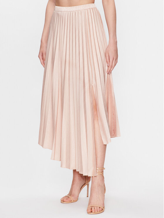 DKNY Fustă plisată P3ANTQBW Auriu Regular Fit