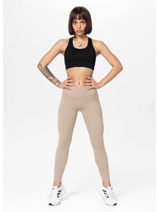 PITBULL PITBULL Legginsy AVENIDA Beżowy Regular Fit