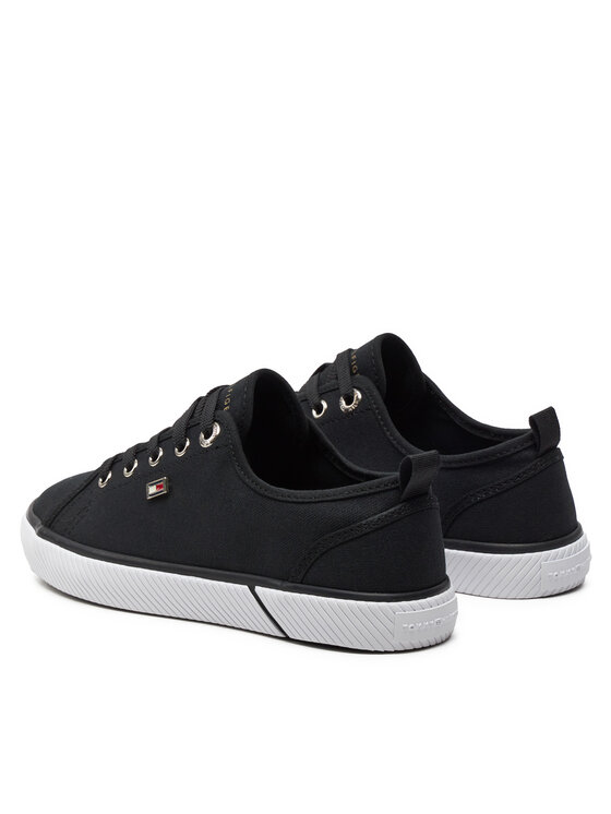 Tommy Hilfiger Tommy Hilfiger Sneakers aus Stoff Vulc Canvas Sneaker FW0FW08063 Schwarz