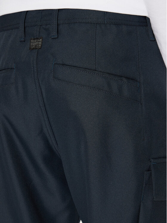 G-Star Raw G-Star Raw Kalhoty z materiálu R-3N D25224 862 Tmavomodrá Straight Fit