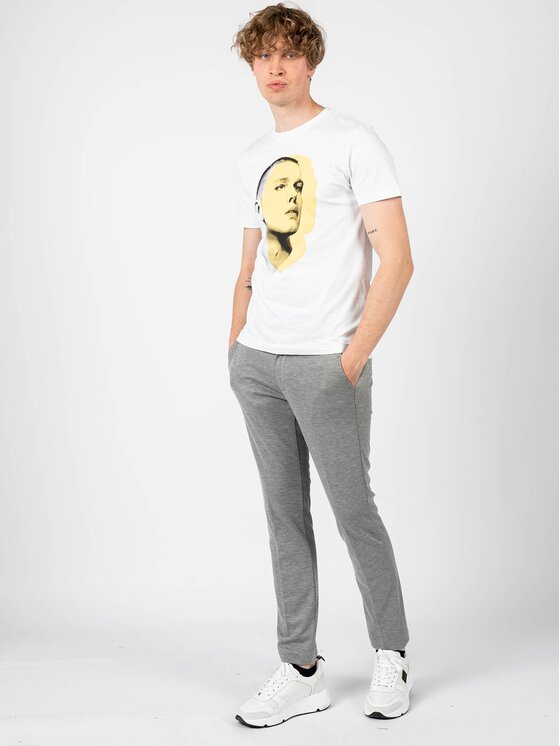 Antony Morato Antony Morato T-Shirt MMKS02166-FA100144 Λευκό Regular Fit