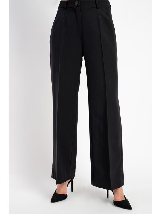 CLICK CLICK Kalhoty z materiálu 70-839 Černá Relaxed Fit