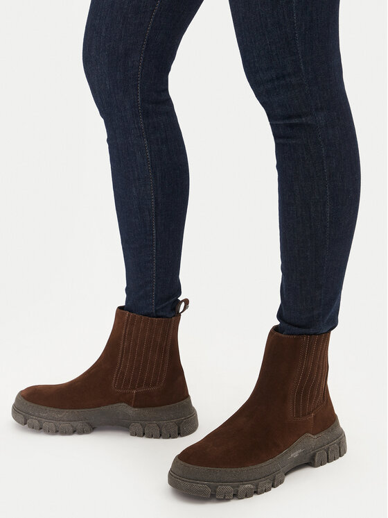 Weekend Max Mara Weekend Max Mara Členková obuv s elastickým prvkom Genepi 24257960556 Hnedá