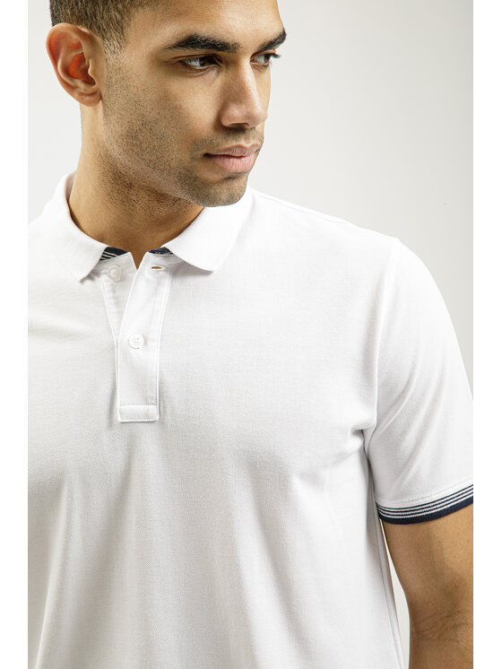Cross Jeans Cross Jeans T-Shirt 16070-008 Biały Regular Fit