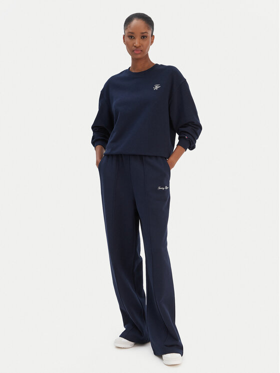 Tommy Hilfiger Tommy Hilfiger Μπλούζα Script WW0WW49418 Σκούρο μπλε Regular Fit