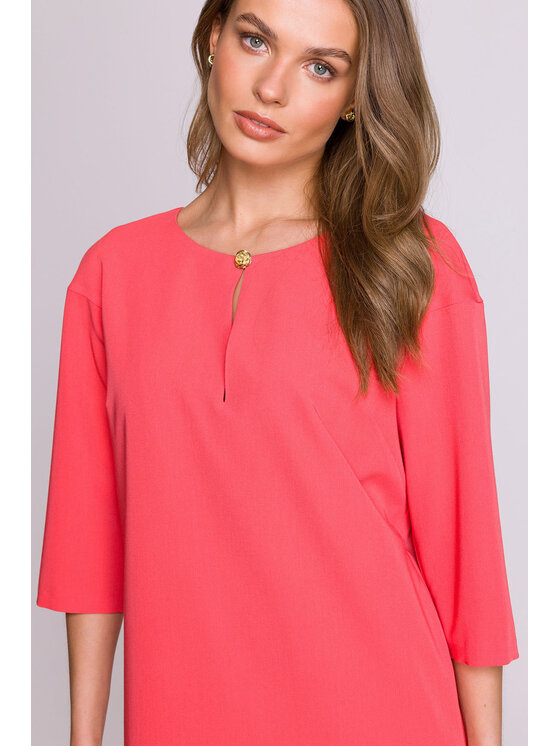 Stylove Stylove Sukienka wieczorowa S394 Pomarańczowy Premium Fit