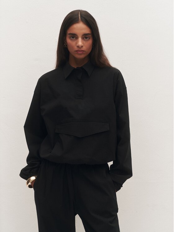 Le Collet Le Collet Bluza DOMINICA Czarny Oversize