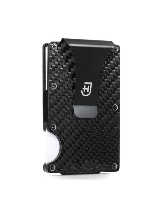 Mały Portfel Męski James Hawk, Szary, Męski metalowy portfel z aluminium RFID