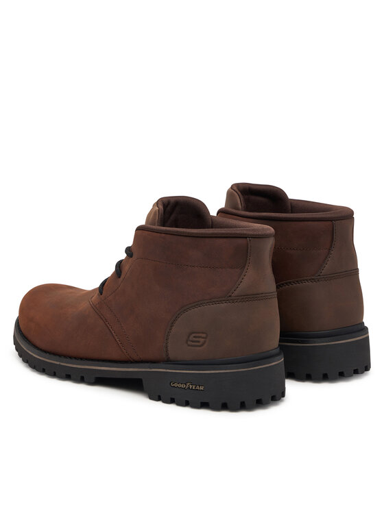Skechers Skechers Μποτίνια Quintero - Damien 205903/DKBR Καφέ