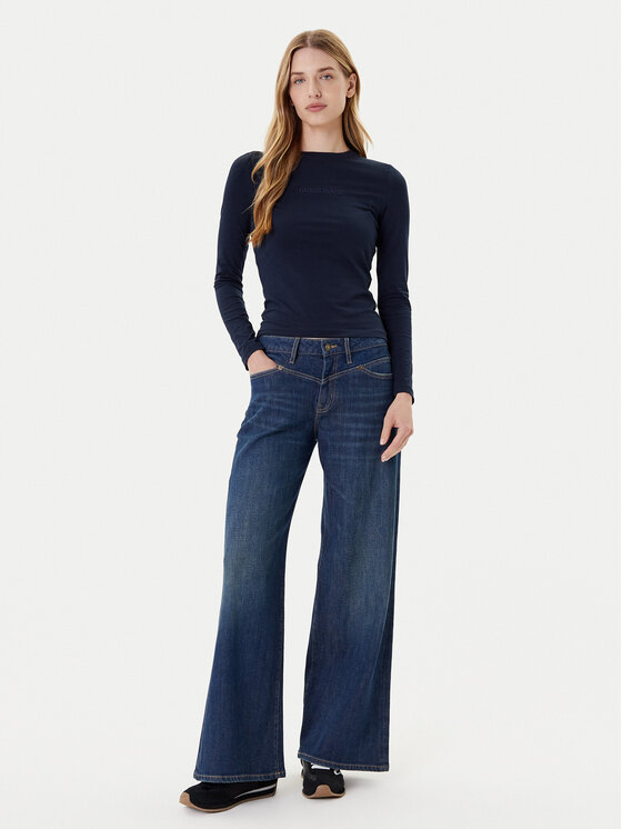 Guess Jeans Guess Jeans Bluse W4YI22 J1314 Dunkelblau Regular Fit